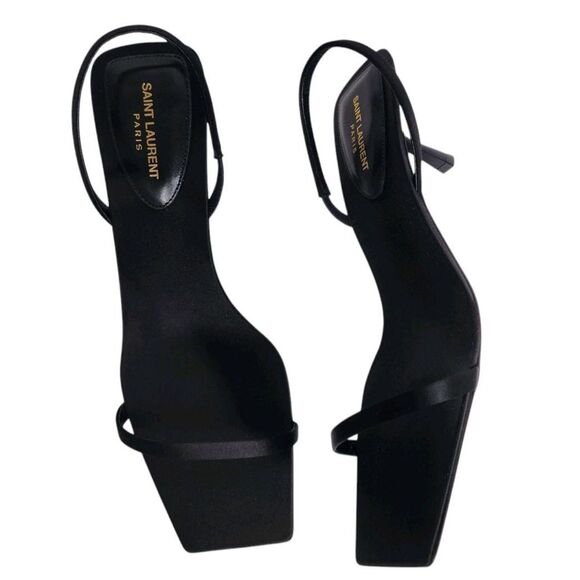 Yves Saint Laurent Women's Jaspe Sandals in Satin Crepe - Picture 2 of 12